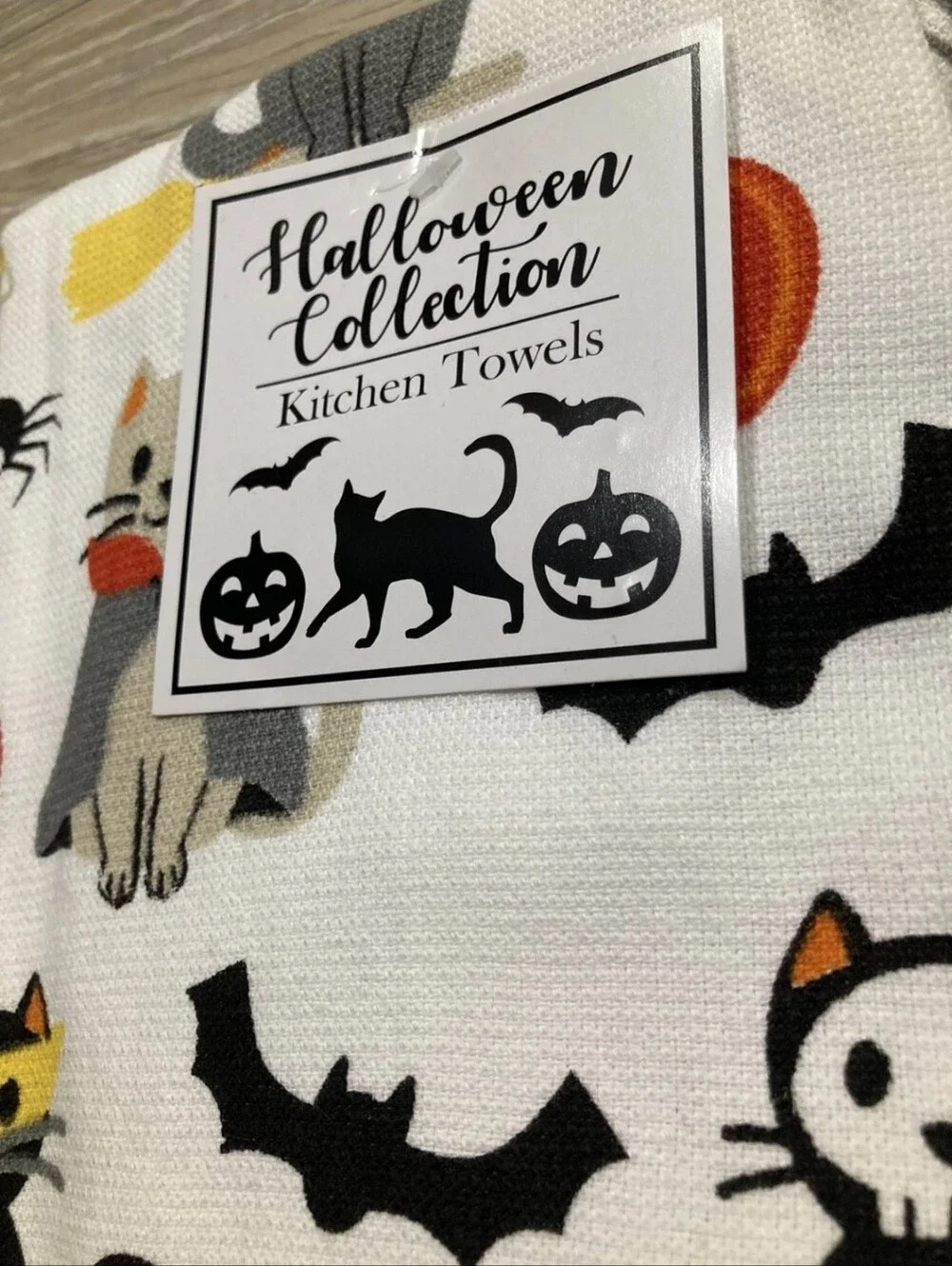 Halloween Dog Cat In Costume Kitchen Towel Lot Of 4 Dekostyle Burlington Cotton